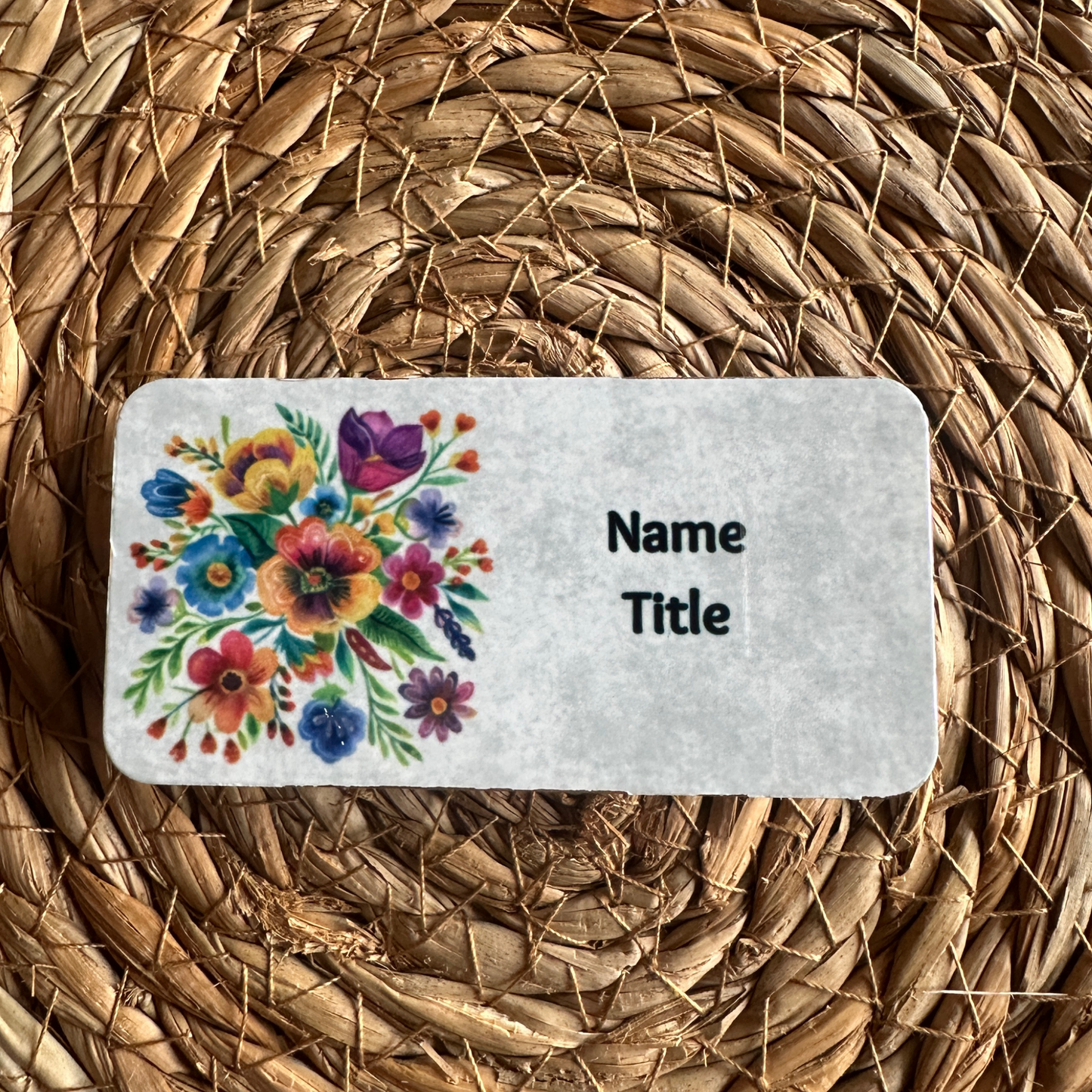 Custom Name Badge with Magnetic Backing (Sublimation)